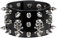 Punk Armband Doodshoofden met Spikes