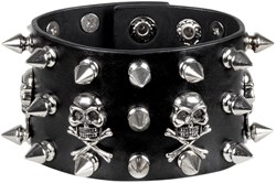 Punk Armband Doodshoofden met Spikes