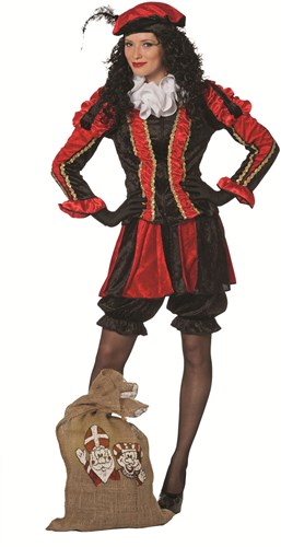 Pietenpak Dames Pepita Rood-Zwart