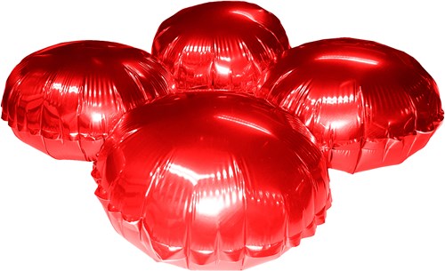 Cluster Folieballonnen Rond Metallic Rood 10st.-3