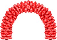 Cluster Folieballonnen Rond Metallic Rood 10st.-2