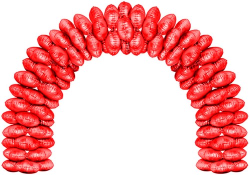 Cluster Folieballonnen Rond Metallic Rood 10st.-2