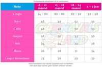Maattabel Baby (9250)