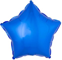 Folieballon Ster Metallic Blauw (53x46cm)