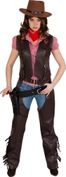 Dames Cowgirl Vest Bruin
