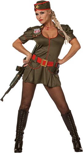 Dameskostuum Sexy Army Lady 