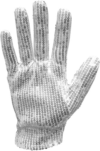 Handschoenen Michael Jackson met Zilver Pailletten