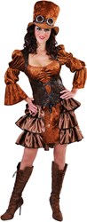 Damesjurk Steampunk Koper/Bruin