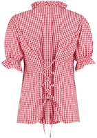 Dames Trachtenblouse Rood-Wit (100% Katoen) -2