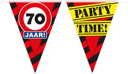 Vlaggenlijn Party 70 Jaar Verkeersbord