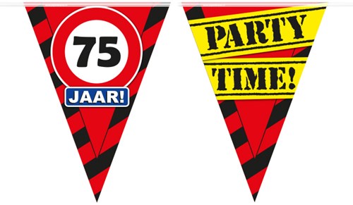 Vlaggenlijn Party 75 Jaar Verkeersbord