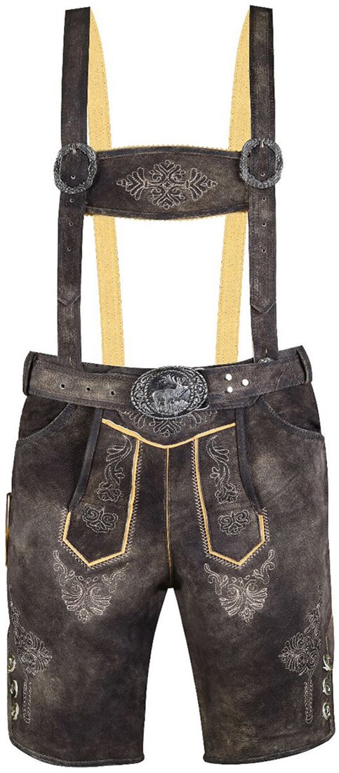 De Lederhose Vintage Grey maakt jouw oktoberfest outfit compleet! Bestel nu in onze webshop