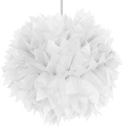 Decoratie Pompom Wit 30cm
