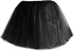 Tule Rokje 3 lagen Zwart (40cm)