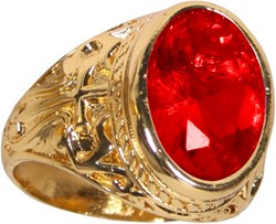 Ring Sinterklaas Luxe Goud/Rood 