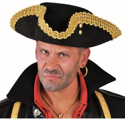 Hoed Tricorne Luxe Goud