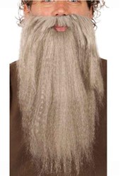 Baard Lang Golvend Grijs