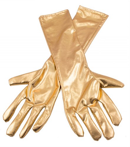 Handschoenen Metallic Goud 40cm