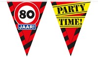 Vlaggenlijn Party 80 Jaar Verkeersbord
