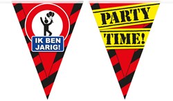 Vlaggenlijn Party Ik ben Jarig Verkeersbord