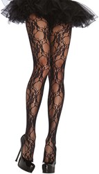 Panty Floral Lace Zwart