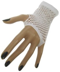 Nethandschoenen Vingerloos Kort Wit