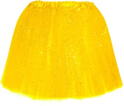 Tule Rokje Geel met Glitter