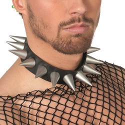 Spicky Halsband met Spikes (Rubber)