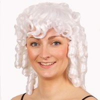 Pruik Rococo Dame Wit