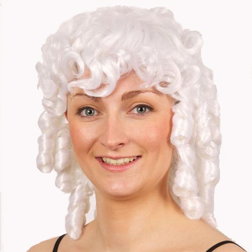 Pruik Rococo Dame Wit