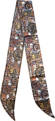 Hoofdband / Sjaal Steampunk Tandwielen 165cm