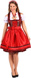 Dirndljurk Nadine Zwart/Rood 
