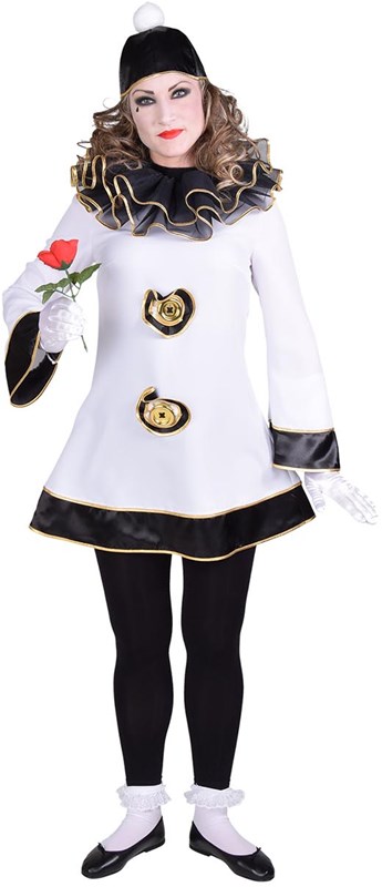 Damesjurkje Clowntje Pierrot 
