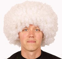Pruik Afro Groot Wit