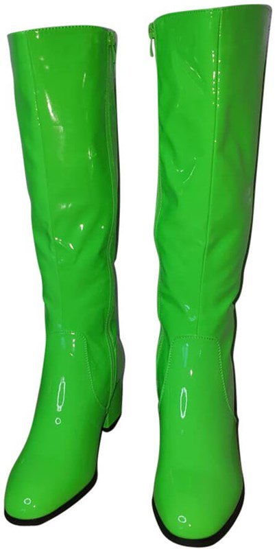 Disco Laarzen Neon Groen (voorkant)