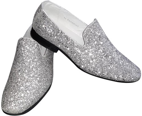 Foute Glitter Schoenen Zilver voor heren