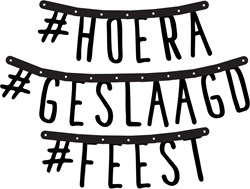 Letterslinger Hoera Geslaagd Feest