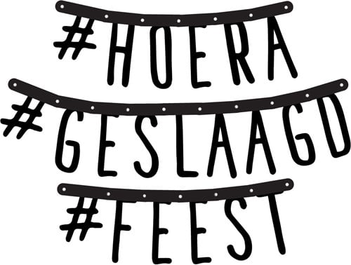 Letterslinger Hoera Geslaagd Feest