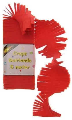 Crepe Guirlande Rood 5mtr