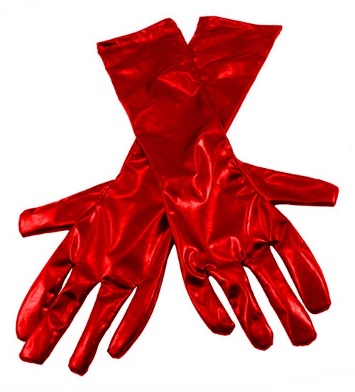 Handschoenen Metallic Rood 40cm