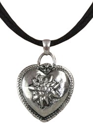 Trachten Ketting Hartje met Edelweiss
