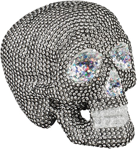 Decoratie Doodshoofdmet Diamanten (19x15cm)