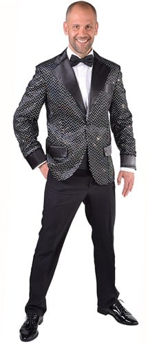 Glitter Colbert Zwart voor heren