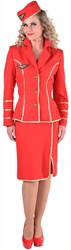 Stewardessen Pakje 1950 Rood voor dames