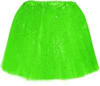 Tule Rokje Neon Groen met Glitter