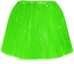 Tule Rokje Neon Groen met Glitter