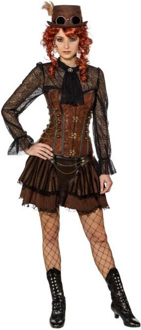 Dames Rokje Steampunk Luxe 