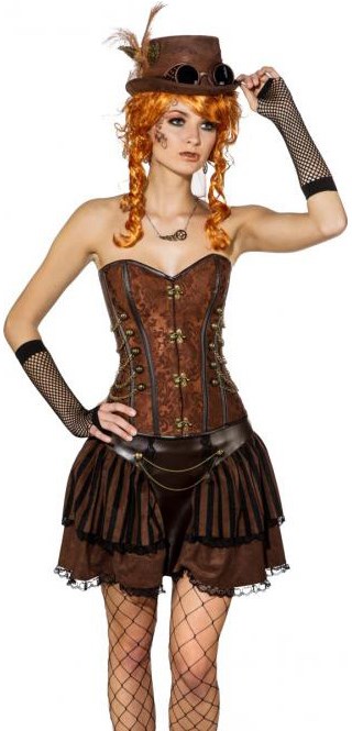 Dames Rokje Steampunk Luxe (2)