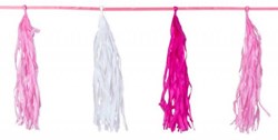 Slinger met Kwasten Baby Roze 3mtr.