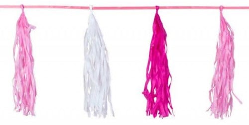 Slinger met Kwasten Baby Roze 3mtr.